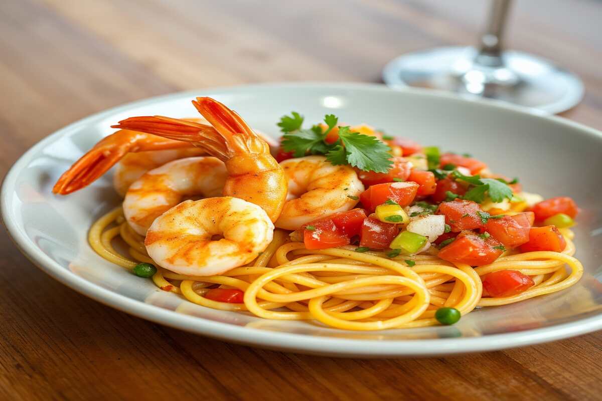 Shrimp pasta recipes with pico de gallo