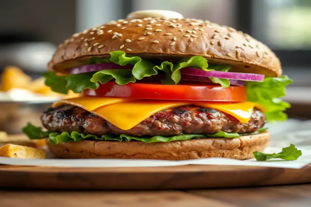 Angus Beef Burger with Whole Grain Bread