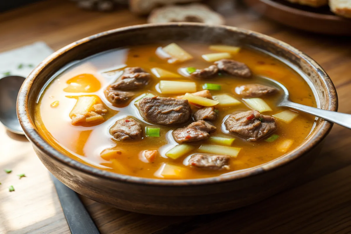 Recipe for Soup Using Leeks and Beef