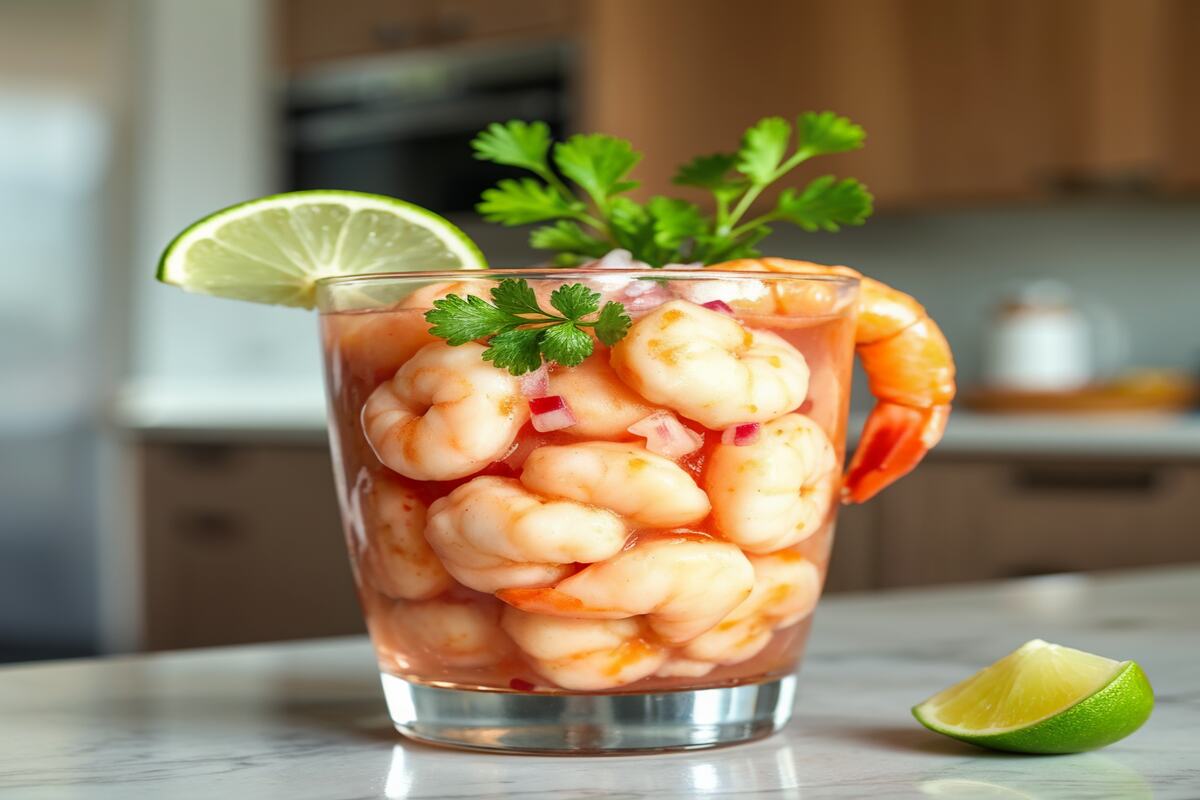 traditional colombian shrimp cocktail