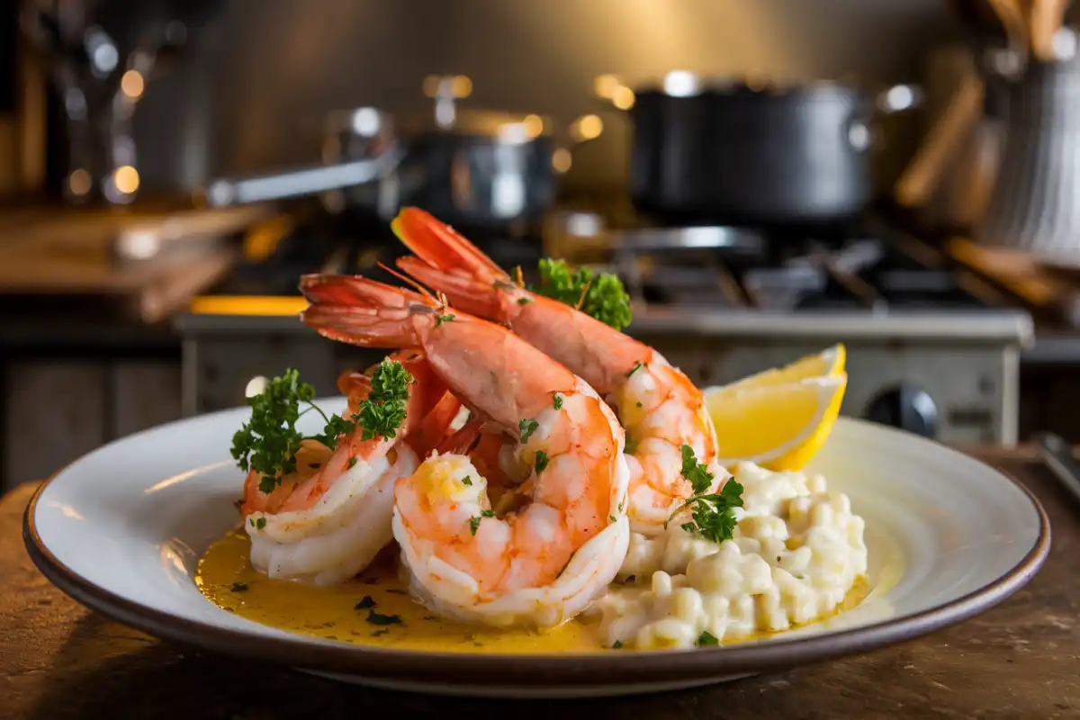 How to make shrimp Gordon Ramsay style, featuring shrimp scampi in garlic butter with parsley and lemon.