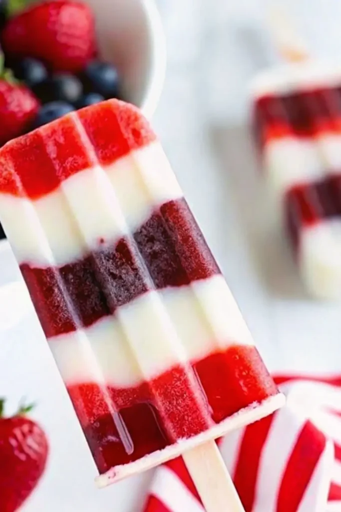 Red white and blue popsicle recipe